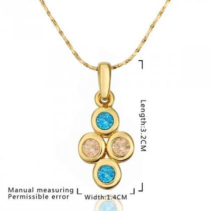 Jenny Jewelry N602 18k Real Gold Plated Necklace..