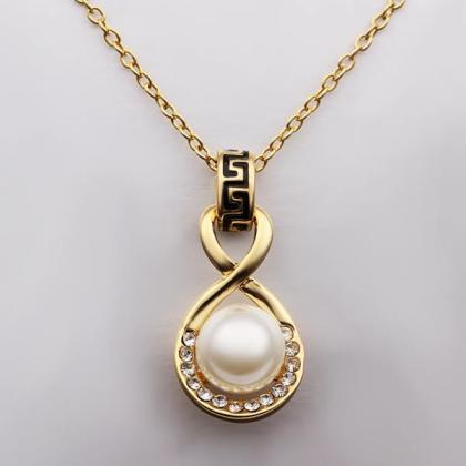 Jenny Jewelry N606 18k Real Gold Plated Necklace..