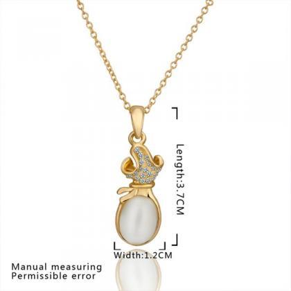 Jenny Jewelry N643 18k Real Gold Plated Necklace..