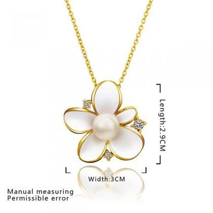 Jenny Jewelry N681 18k Real Gold Plated Necklace..