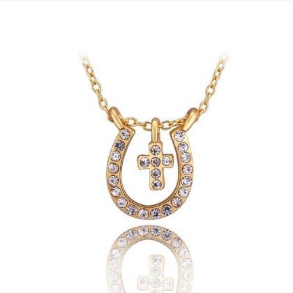 Jenny Jewelry N727 18k Real Gold Plated Necklace..