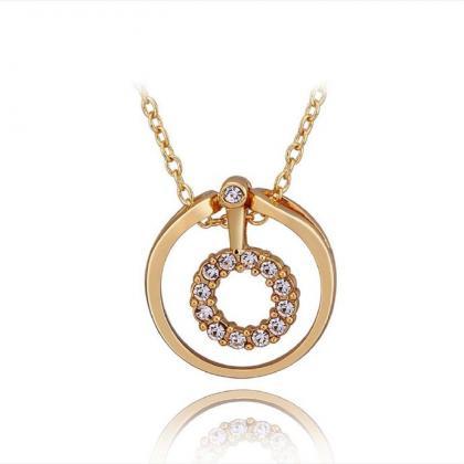 Jenny Jewelry N733 18k Real Gold Plated Necklace..