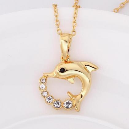 Jenny Jewelry N745 18k Real Gold Plated Necklace..