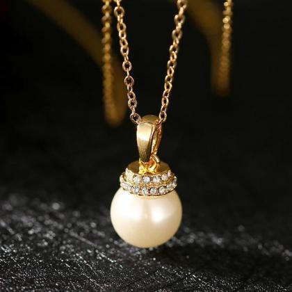 Jenny Jewelry N799-a 18k Real Gold Plated Necklace..
