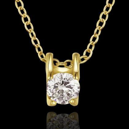 Jenny Jewelry N801-a 18k Real Gold Plated Necklace..