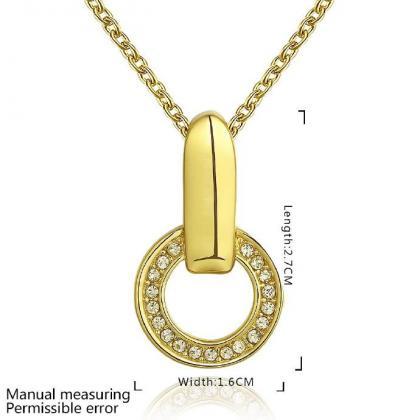 Jenny Jewelry N803-a 24k Real Gold Plated Necklace..