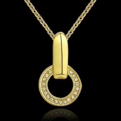 Jenny Jewelry N803-a 24k Real Gold Plated Necklace..