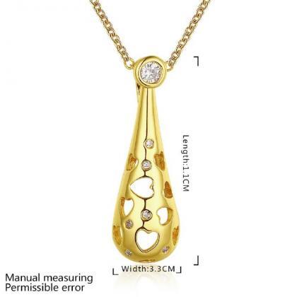 Jenny Jewelry N812-a 18k Real Gold Plated Necklace..