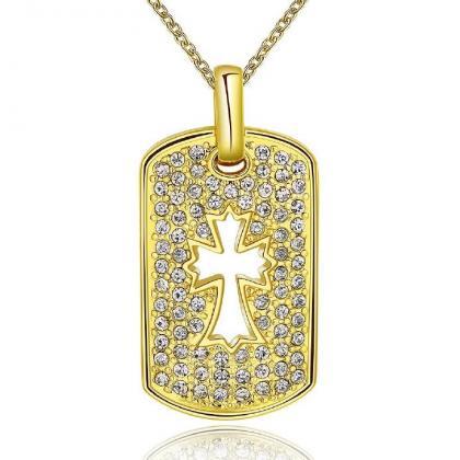 Jenny Jewelry N831-a 18k Real Gold Plated Necklace..
