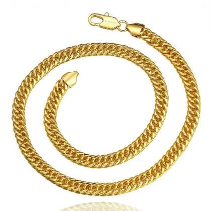 Jenny Jewelry N840-a 18k Real Gold Plated Necklace..