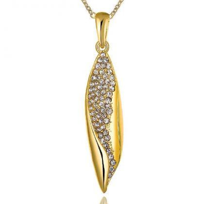 Jenny Jewelry N843-a 18k Real Gold Plated Necklace..