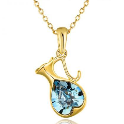 Jenny Jewelry N844-a 18k Real Gold Plated Necklace..