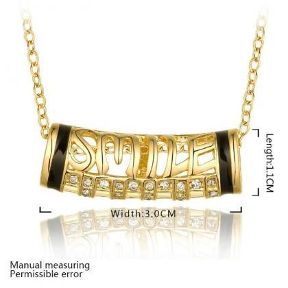 Jenny Jewelry N845-a 18k Real Gold Plated Necklace..