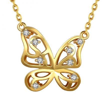 Jenny Jewelry N846-a 18k Real Gold Plated Necklace..