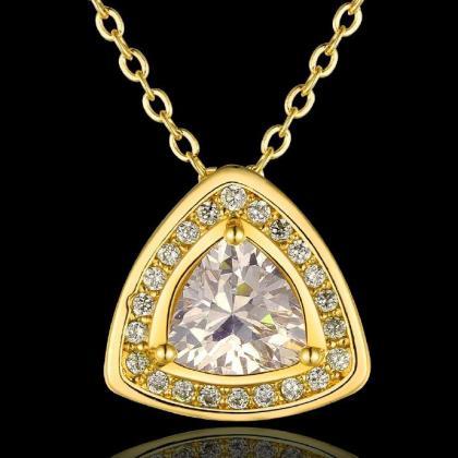 Jenny Jewelry N847-a 18k Real Gold Plated Necklace..
