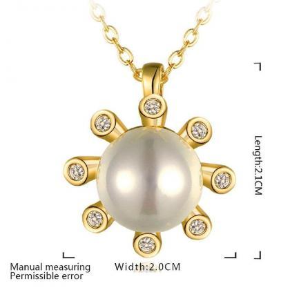 Jenny Jewelry N849-a 18k Real Gold Plated Necklace..