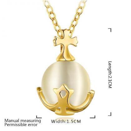 Jenny Jewelry N851-a 18k Real Gold Plated Necklace..