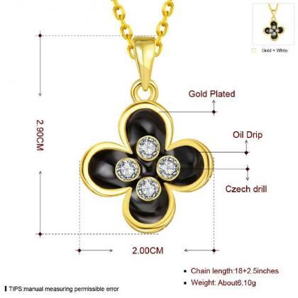 Jenny Jewelry N875-a 18k Real Gold Plated Necklace..