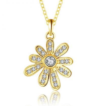Jenny Jewelry N890-a 18k Real Gold Plated Necklace..