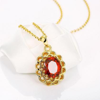 Jenny Jewelry N891-a 18k Real Gold Plated Necklace..