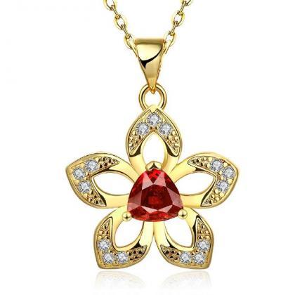 Jenny Jewelry N892-a 18k Real Gold Plated Necklace..