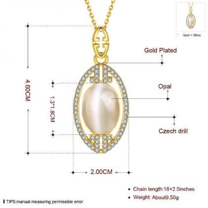 Jenny Jewelry N899-a 18k Real Gold Plated Necklace..