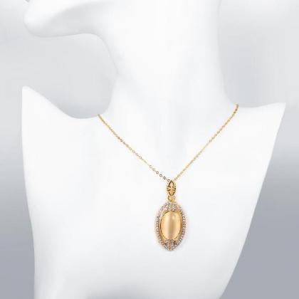 Jenny Jewelry N899-a 18k Real Gold Plated Necklace..