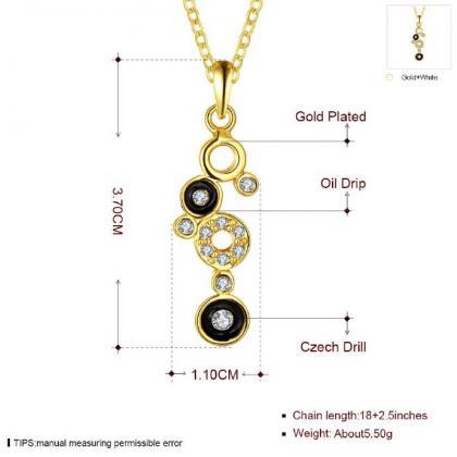 Jenny Jewelry N903-a 18k Real Gold Plated Necklace..