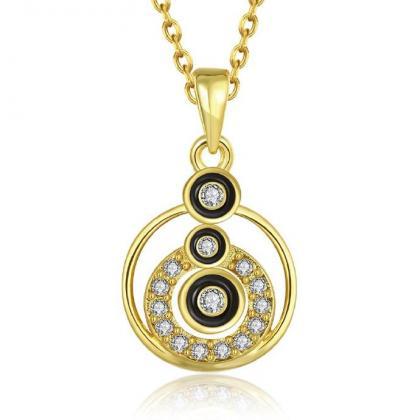 Jenny Jewelry N904-a 18k Real Gold Plated Necklace..