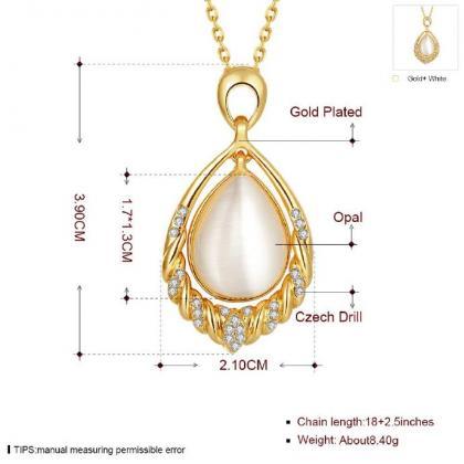 Jenny Jewelry N911-a 18k Real Gold Plated Necklace..
