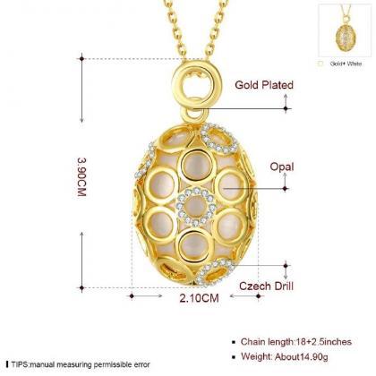 Jenny Jewelry N912-a 18k Real Gold Plated Necklace..