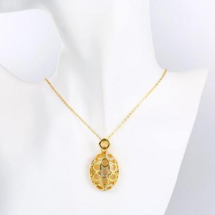 Jenny Jewelry N912-a 18k Real Gold Plated Necklace..