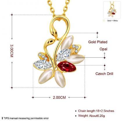 Jenny Jewelry N913-a 18k Real Gold Plated Necklace..