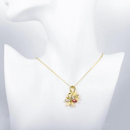 Jenny Jewelry N913-a 18k Real Gold Plated Necklace..
