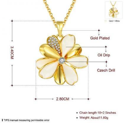 Jenny Jewelry N915-a 18k Real Gold Plated Necklace..