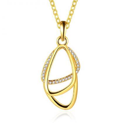Jenny Jewelry N917-a 18k Real Gold Plated Necklace..