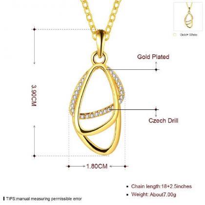 Jenny Jewelry N917-a 18k Real Gold Plated Necklace..