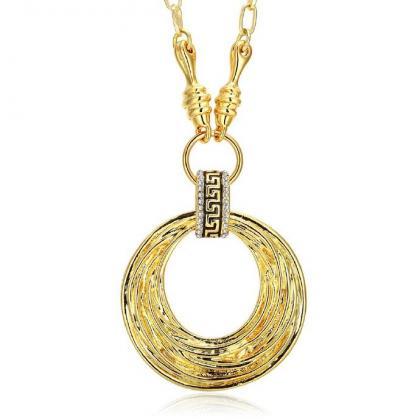 Jenny Jewelry N924-a 18k Real Gold Plated Necklace..