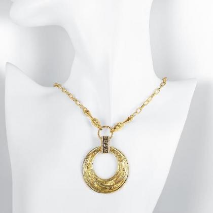 Jenny Jewelry N924-a 18k Real Gold Plated Necklace..