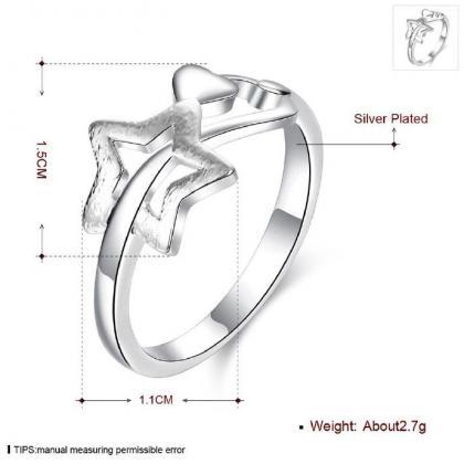 Jenny Jewelry R754 Silver Plated Design Lady Ring..