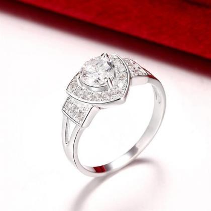 Jenny Jewelry R760 Silver Plated Design Lady Ring..