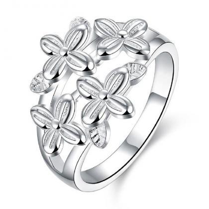 Jenny Jewelry R763 Silver Plated Design Lady Ring..