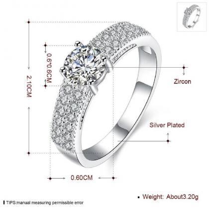 Jenny Jewelry R765 Silver Plated Design Lady Ring..