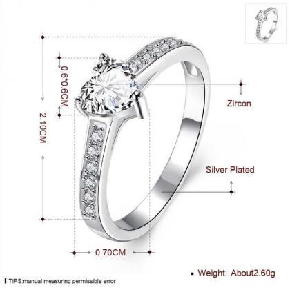 Jenny Jewelry R769 Silver Plated Design Lady Ring