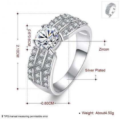 Jenny Jewelry R770 Silver Plated Design Lady Ring