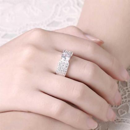 Jenny Jewelry R770 Silver Plated Design Lady Ring
