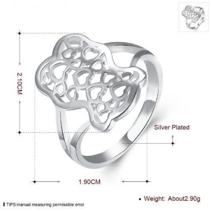 Jenny Jewelry R771 Silver Plated Design Lady Ring