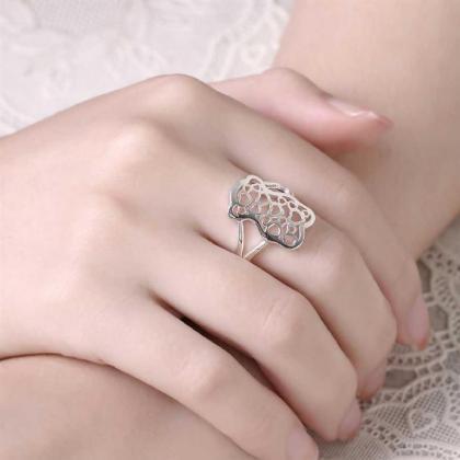 Jenny Jewelry R771 Silver Plated Design Lady Ring