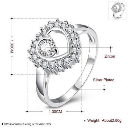 Jenny Jewelry R772 Silver Plated Design Lady Ring