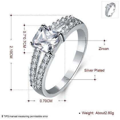 Jenny Jewelry R773 Silver Plated Design Lady Ring